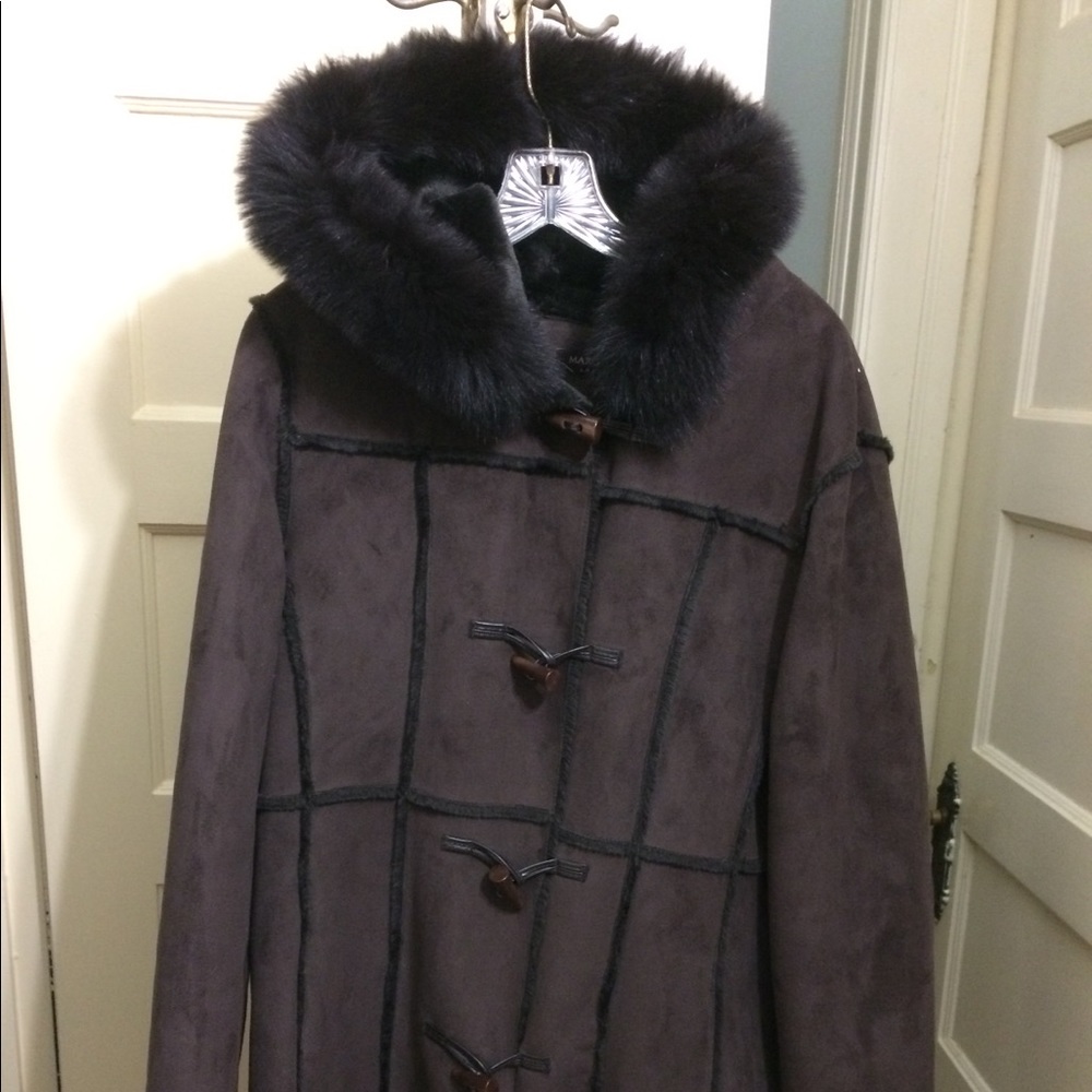 Women’s Andrew Marc hooded overcoat